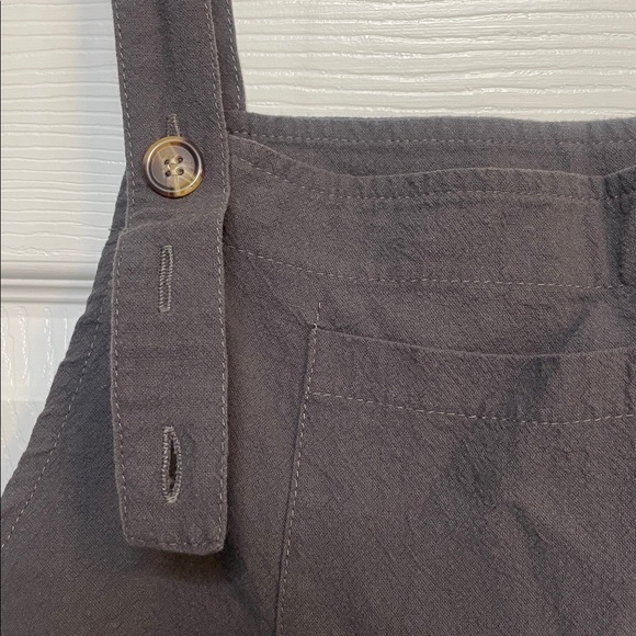 Gray Overall Romper with Pockets - Picture 3 of 9